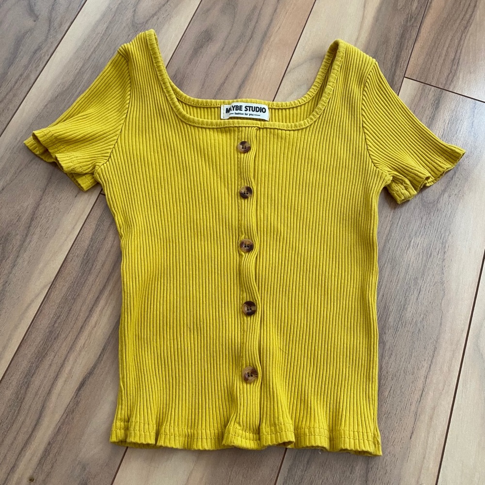 Button up crop top